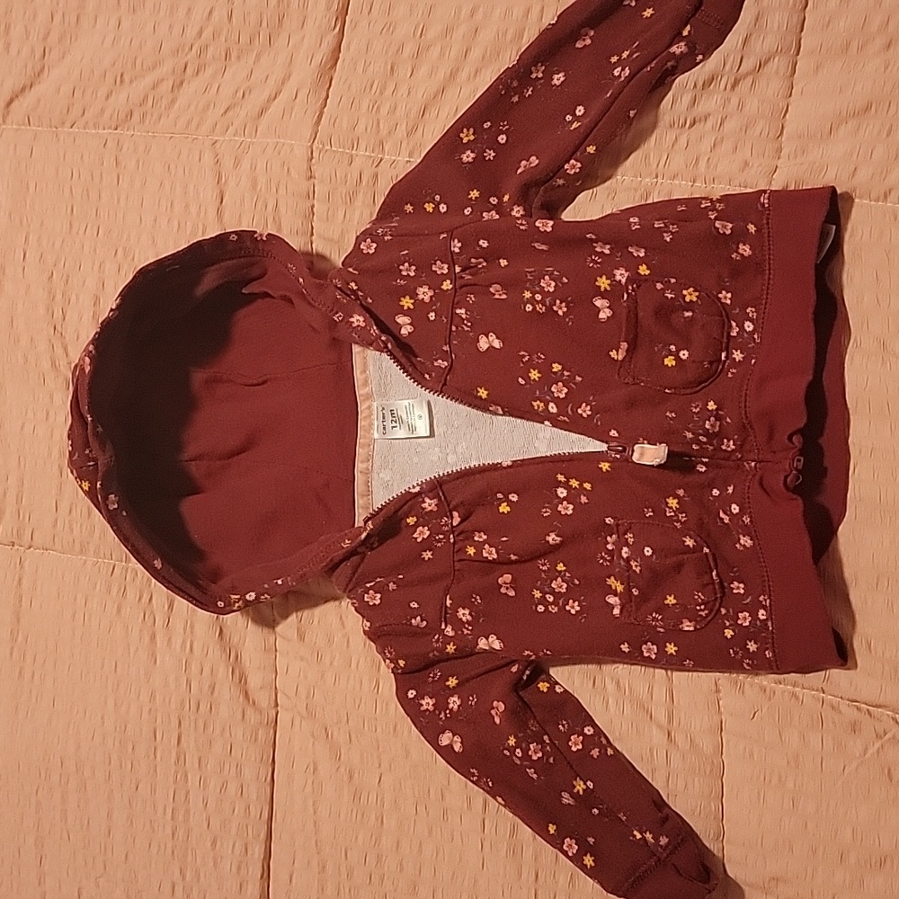 Baby Floral Zip-up Hoodie